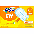 Swiffer Unscented Duster Kit - 5 pieces/Kit - 6 / Carton - Fiber - Blue, Yellow