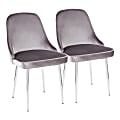 LumiSource Marcel Dining Chairs, Chrome/Silver, Set Of 2 Chairs 1 thumbnail image
