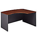 Bush Business Furniture Components L Bow Desk Right Handed, 60"W x 43"D, Hansen Cherry/Graphite Gray, Standard Delivery
