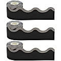 Teacher Created Resources Scalloped Border Trim, Modern Farmhouse Black/Gray, 50' Per Roll, Pack Of 3 Rolls