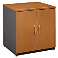 Bush Business Furniture Components Storage Cabinet, 30"W, Natural Cherry/Graphite Gray, Premium Installation