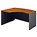 Bush Business Furniture 59"W L-Shaped Left-Handed Corner Desk, Natural Cherry/Graphite Gray, Standard Delivery