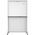 Quartet® Motion® Magnetic Dual Track Mobile Dry-Erase Whiteboard Easel, 34" 40 1/2", Aluminum Frame With Silver Finish