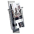 Durable InfoBase Duo Sign Stand Literature Holder/Dispenser, 8 3/4"H x 9"W x 1 3/8"D, Silver