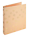 Divoga® Whimsical Wonder Collection Casebound Binder, 1" Rings, Peach/Gold