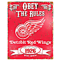 Party Animal Detroit Red Wings Embossed Metal Sign