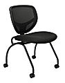 HON® Mesh Back/Cushion Nesting Chair Without Arms, Black