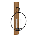 Kate and Laurel Maxfield Wall Sconce Candle Holder, 23-3/4"H x 13"W x 5-1/2"D, Rustic Brown 1 thumbnail image