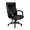 HON® Basyx Validate™ Big & Tall Ergonomic Bonded Leather High-Back Chair, Black
