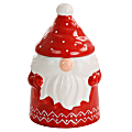 Gibson Home Happy Gnome Durastone Cookie Jar, 7-1/2”, Red 1 thumbnail image