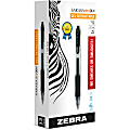 Zebra® Sarasa® Gel Ink Retractable Pens, Medium Point, 0.7 mm, Clear Barrel, Black Ink, Pack Of 12