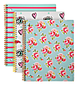 Office Depot® Brand Fashion Spiral Notebook, 8 1/2" x 10 1/2", 1 Subject, College Ruled, 160 Pages (80 Sheets), Assorted Heartfelt Designs