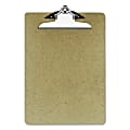OIC® 100% Recycled Hardboard Clipboard, Letter Size, 9" x 12 1/2", Brown, OIC83100