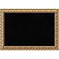 Amanti Art Florentine Non-Magnetic Cork Bulletin Board, 27" x 19", Black, Gold Wood Frame