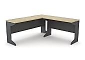 Ameriwood™ Altra Pursuit L-Shaped Desk With Credenza And Bridge Table, Natural/Gray