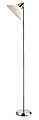 Adesso® Swivel Torchiere Floor Lamp, 71-1/2"H, White Shade/Brushed Steel Base