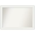 Amanti Art Non-Beveled Rectangle Framed Bathroom Wall Mirror, 29” x 41”, Craftsman White 1 thumbnail image