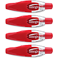 Integra Pen-style Retractable Correction Tape - 0.25" Width x 19.67 ft Length - White Tape - Pen Style Transparent Dispenser - Retractable, Non-refillable - 4 / Pack - Transparent
