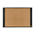 Post-it® Self-Stick Framed Bulletin Board, 36" x 24", Brown/Graphite Frame