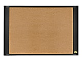 Post-it® Self-Stick Framed Bulletin Board, 48" x 36", Brown/Graphite Frame