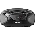 Ematic CD Boombox with Bluetooth Audio & Speakerphone EBB9224 - 1 x Disc Integrated Stereo Speaker - Black - CD-DA - Auxiliary Input