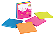 Post-it® World Colors Collection Super Sticky Notes, 4" x 4", Rio Palette, 90 Notes Per Pad, Pack Of 4 Pads 1 thumbnail image