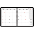 Office Depot® Brand Monthly Planner, 9" x 11", 30% Recycled, Black, January 2017 to December 2018 1 thumbnail image