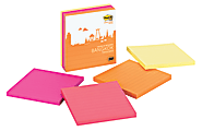 Post-it® World Colors Collection Super Sticky Notes, 4" x 4", Bangkok Palette, 90 Notes Per Pad, Pack Of 4 Pads 1 thumbnail image