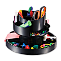 OIC® 30% Recycled Deluxe Rotary Organizer, Black