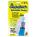 Duck Brand GeckoTech Reusable Hooks - 1 lb (453.6 g) Capacity - for Plasterboard, Tile, Laminate, Glass, Stainless Steel, Painted Surface, Hard Surface, Smooth Surface, Nonporous Surface - Synthetic Rubber - Clear - 1 / Pack 1 thumbnail image