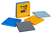 Post it® Super Sticky Notes, 4" x 4", New York, Lined, Pack Of 4 Pads