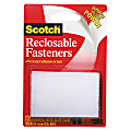Scotch® Recloseable Fasteners, White, 2" x 3", Pack Of 3 1 thumbnail image