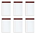 TOPS™ Docket™ Writing Tablet, 5" x 8", Jr. Legal Rule, White, 50 Sheets Per Pad, Pack Of 6 Pads 1 thumbnail image