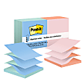 Post-it Pop Up Notes, 3 in x 3 in, 12 Pads, 100 Sheets/Pad, Clean Removal, Alternating Pastel Colors