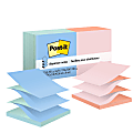 Post-it Pop Up Notes, 3 in x 3 in, 12 Pads, 100 Sheets/Pad, Clean Removal, Alternating Pastel Colors