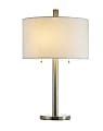 Adesso® Boulevard Table Lamp, 28"H, White Shade/Silver Base