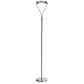 Adesso® Vista LED Torchiere Floor Lamp, 71"H, Silver