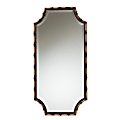 Baxton Studio Lieven Rectangular Accent Wall Mirror, 48”H x 24”W x 1/4”D, Light Brown