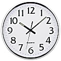 TEMPUS Auto-Adjust Daylight Savings Time 14" Clock, Chrome