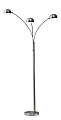 Adesso® Domino Arc Floor Lamp, 84"H, Brushed Steel 1 thumbnail image