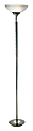 Adesso® Metropolis 300W Torchiere Floor Lamp, 71 1/2"H, Frosted White Shade/Black Nickel Base