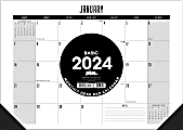 2024 Willow Creek Press Desk Pad Calendar, 12" x 17", Basic, January To December