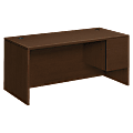 HON® 10500 Series Right Pedestal Desk With Box And File Drawers, 66" x 30", Mocha