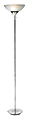 Adesso® Metropolis 300W Torchiere Floor Lamp, 71 1/2"H, Frosted White Shade/Chrome Base