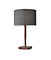 Adesso® Ellis Table Lamp, 21"H, Dark Gray Shade/Walnut Base 1 thumbnail image