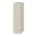 Lorell® Fortress 26-1/2"D Vertical 5-Drawer Letter-Size File Cabinet, Metal, Putty