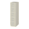 Lorell® Fortress 26-1/2"D Vertical 5-Drawer Letter-Size File Cabinet, Putty