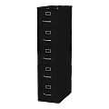 Lorell® Fortress 26-1/2"D Vertical 5-Drawer Letter-Size File Cabinet, Black