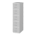 Lorell® Fortress 26-1/2"D Vertical 5-Drawer Letter-Size File Cabinet, Light Gray 1 thumbnail image