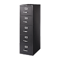 Lorell® Fortress 26-1/2"D Vertical 5-Drawer Legal-Size File Cabinet, Black 1 thumbnail image